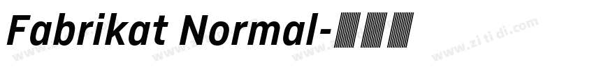 Fabrikat Normal字体转换